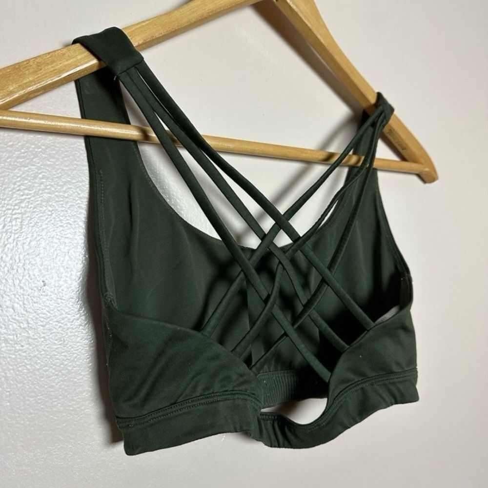 CLEARANCE! Forest Green Victoria’s Secret Sport Lattice Bra Size XS EUC - Picture 4 of 5